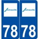 78 Sartrouville logo autocollant plaque stickers ville
