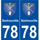 78 Sartrouville blason autocollant plaque stickers ville
