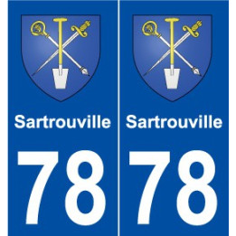78 Sartrouville blason autocollant plaque stickers ville