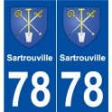 78 Sartrouville stemma adesivo piastra adesivi città