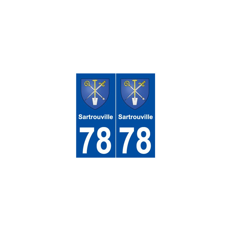 78 Sartrouville blason autocollant plaque stickers ville