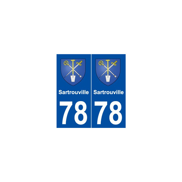 78 Sartrouville blason autocollant plaque stickers ville