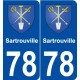 78 Sartrouville blason autocollant plaque stickers ville