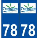 78 Trappes logo autocollant plaque stickers ville