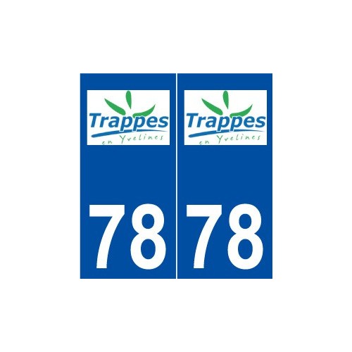 78 Trappes logo autocollant plaque stickers ville
