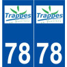 78 Trappes logo autocollant plaque stickers ville