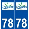 78 Trappes logo autocollant plaque stickers ville