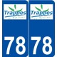 78 Trappes logo autocollant plaque stickers ville