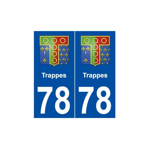 78 Trappes blason autocollant plaque stickers ville