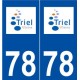 78 Triel-sur-Seine logo autocollant plaque stickers ville