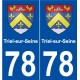 78 Triel-sur-Seine blason autocollant plaque stickers ville