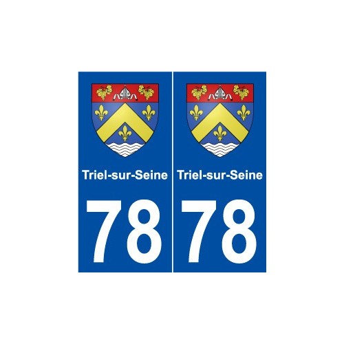 78 Triel-sur-Seine blason autocollant plaque stickers ville