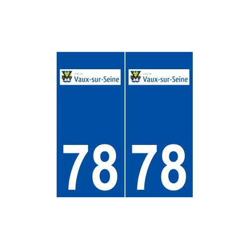 78 Vaux-sur-Seine logo autocollant plaque stickers ville