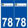 78 Vaux-sur-Seine logo autocollant plaque stickers ville