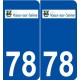 78 Vaux-sur-Seine logo autocollant plaque stickers ville