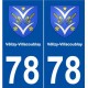 78 Vélizy-Villacoublay blason autocollant plaque stickers ville