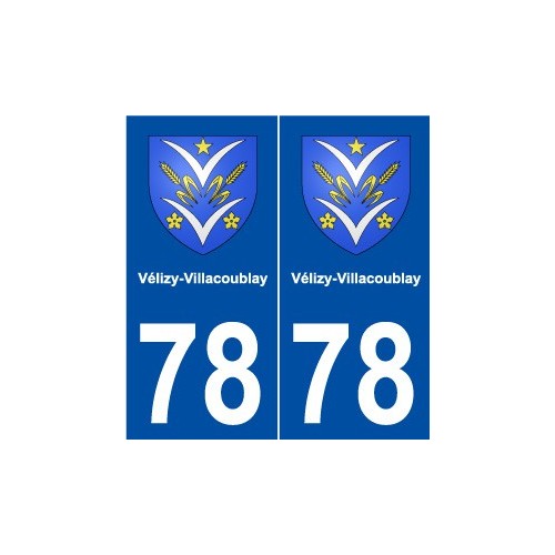 78 Vélizy-Villacoublay blason autocollant plaque stickers ville