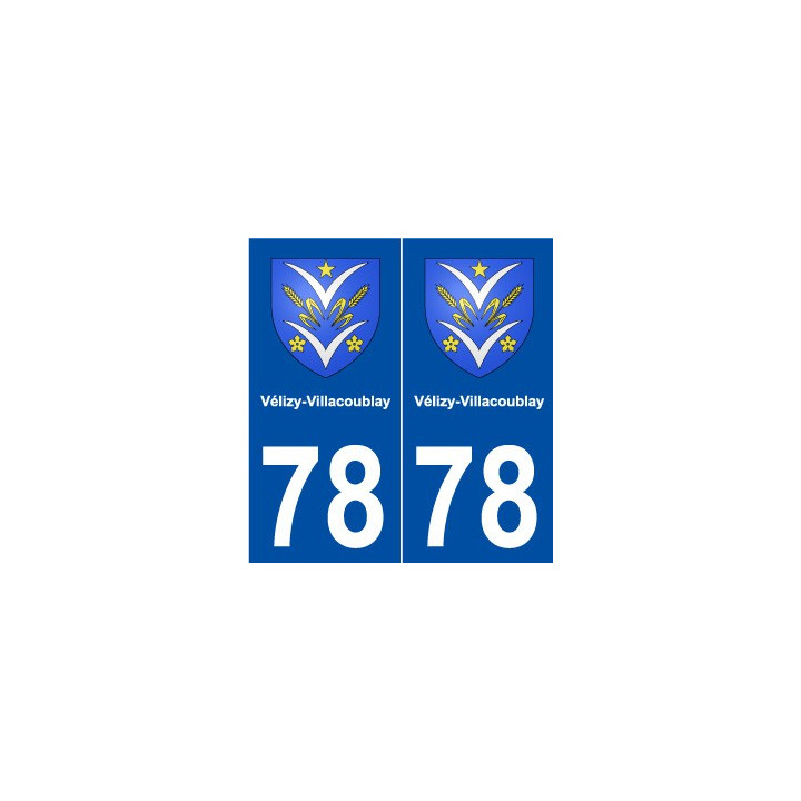 78 Vélizy-Villacoublay blason autocollant plaque stickers ville