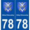 78 Vélizy-Villacoublay blason autocollant plaque stickers ville