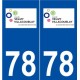 78 Vélizy-Villacoublay logo autocollant plaque stickers ville
