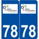 78 Vélizy-Villacoublay logo autocollant plaque stickers ville