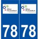 78 Verneuil-sur-Seine logo autocollant plaque stickers ville