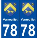 78 Vernouillet blason autocollant plaque stickers ville