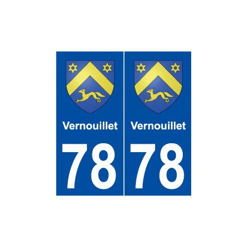 78 Vernouillet blason autocollant plaque stickers ville