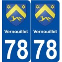 78 Vernouillet blason autocollant plaque stickers ville