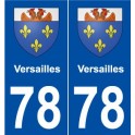 78 Versalles escudo de armas de la etiqueta engomada de la placa de pegatinas de la ciudad