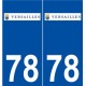 78 Versailles logo autocollant plaque stickers ville