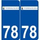 78 Versailles logo autocollant plaque stickers ville