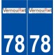 78 Vernouillet logo autocollant plaque stickers ville