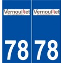 78 Vernouillet logo autocollant plaque stickers ville