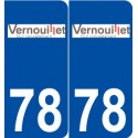 78 Vernouillet logo autocollant plaque stickers ville