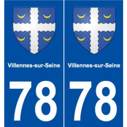 78 Villennes-sur-Seine blason autocollant plaque stickers ville