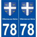 78 Villennes-sur-Seine blason autocollant plaque stickers ville