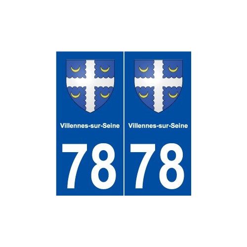 78 Villennes-sur-Seine blason autocollant plaque stickers ville