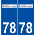 78 Villennes-sur-Seine logo autocollant plaque stickers ville