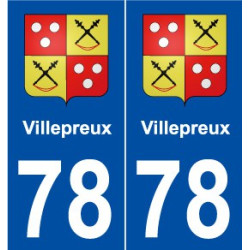 78 Villepreux blason autocollant plaque stickers ville