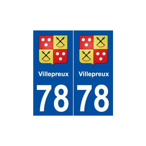 78 Villepreux blason autocollant plaque stickers ville