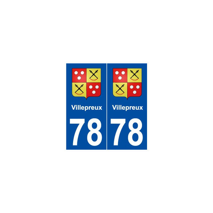 78 Villepreux blason autocollant plaque stickers ville