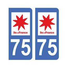 75 Paris autocollant plaque