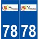 78 Villepreux logo autocollant plaque stickers ville