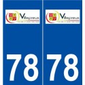 78 Villepreux logo autocollant plaque stickers ville