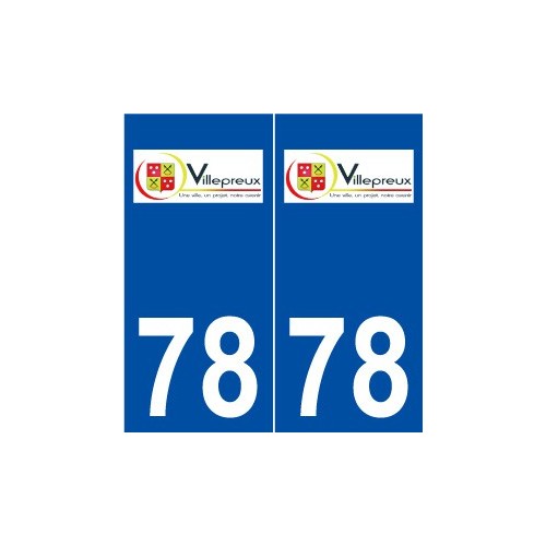 78 Villepreux logo autocollant plaque stickers ville