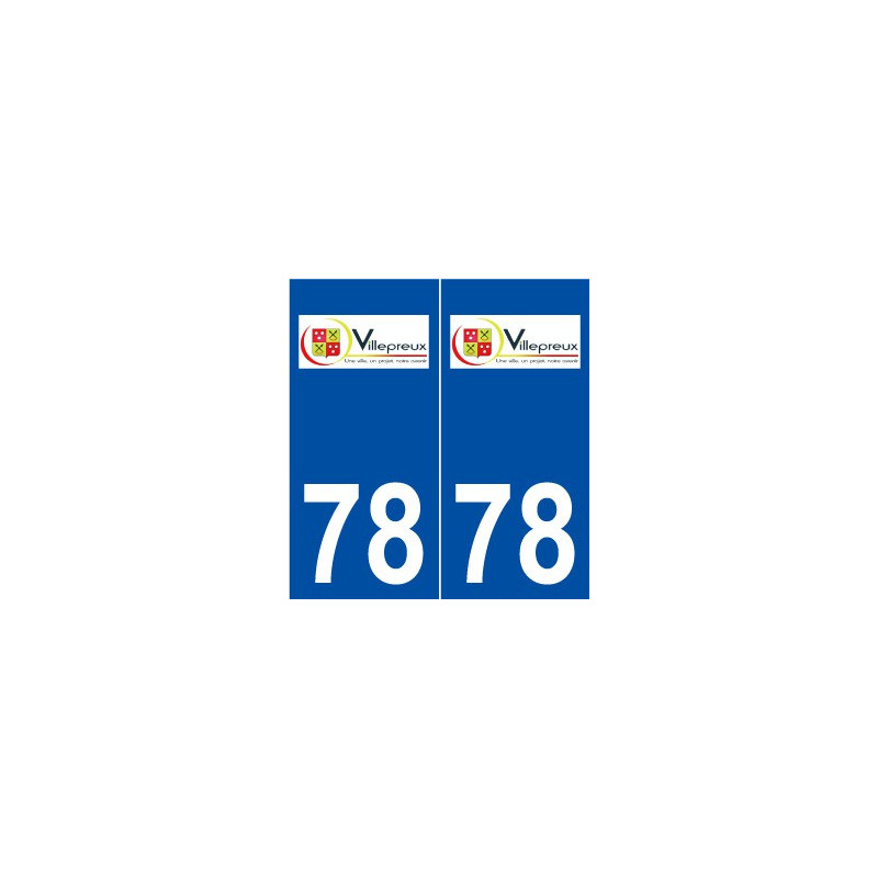 78 Villepreux logo autocollant plaque stickers ville