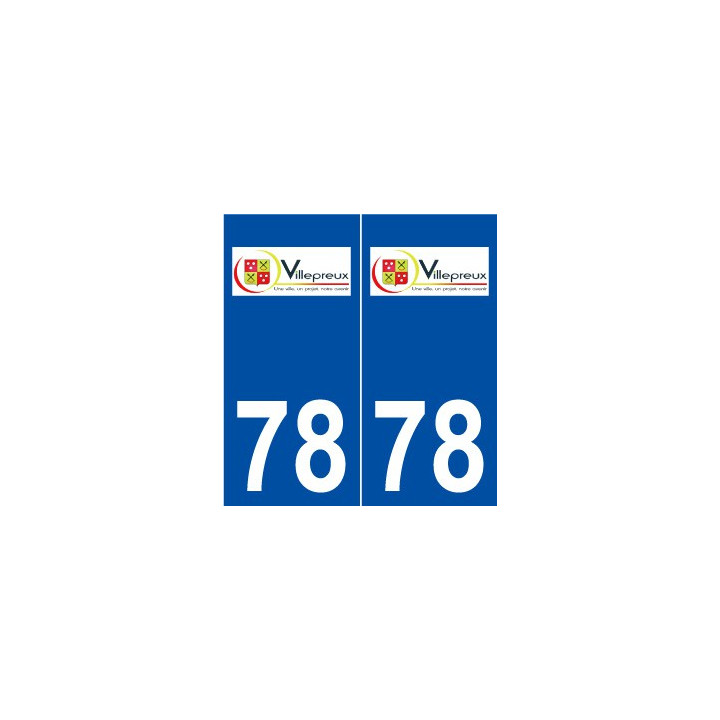 78 Villepreux logo autocollant plaque stickers ville