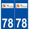 78 Villepreux logo autocollant plaque stickers ville