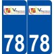 78 Villepreux logo autocollant plaque stickers ville